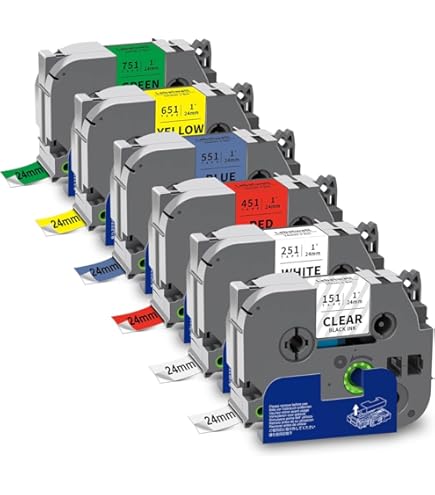 Amazon.com: Labelwell 6-Pack TZe 24mm 0.94